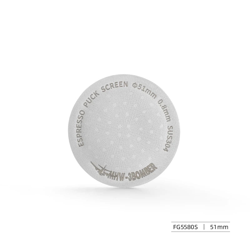 MHW-3BOMBER Espresso Puck Screen β 51/53/58.5mm Reusable Stainless Steel Coffee Filter, 0.8/0.2mm Thickness Coffee Tool