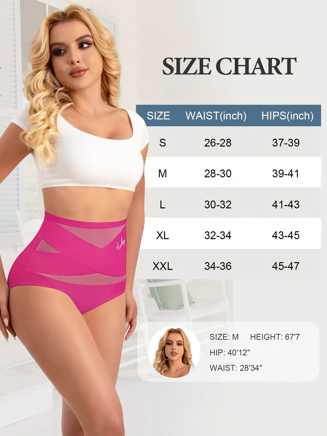 4-Pack High Waisted Tummy Control Women’s Brief Panties – Comfortable Shaping Underwear (Multi-Color)