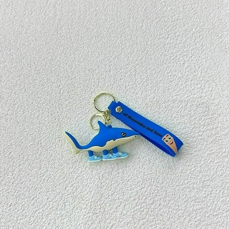 Italian Brainrot Cartoon Keychain – Funny Tung Tung Tung Anime PVC Key Ring Pendant Gift