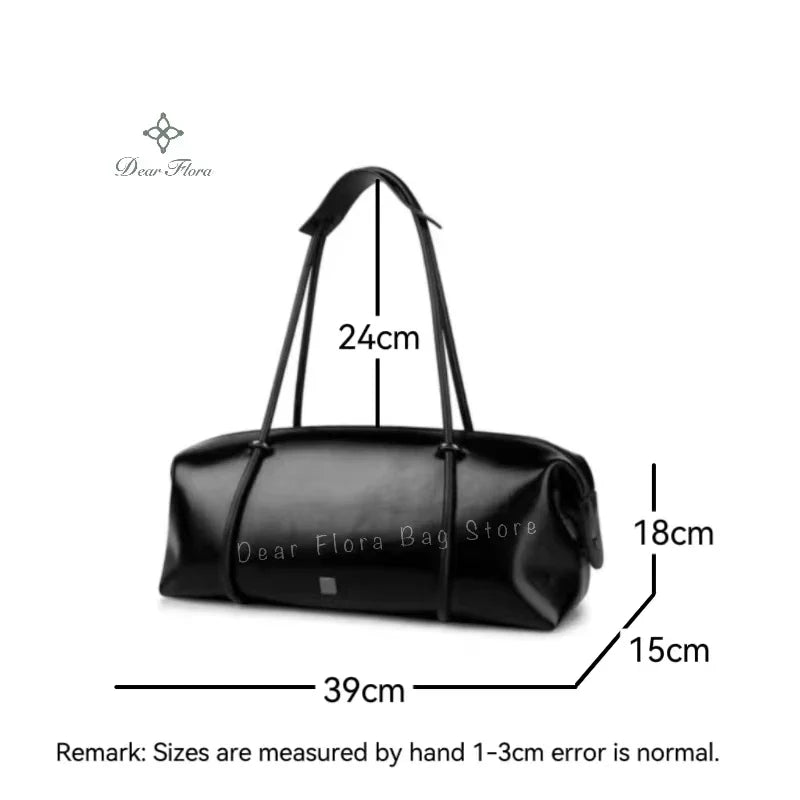 Y2K Women’s Bag — Large Capacity Boston Pillow Handbag, Spicy Girl Fashion Motorcycle Shoulder Tote Bag