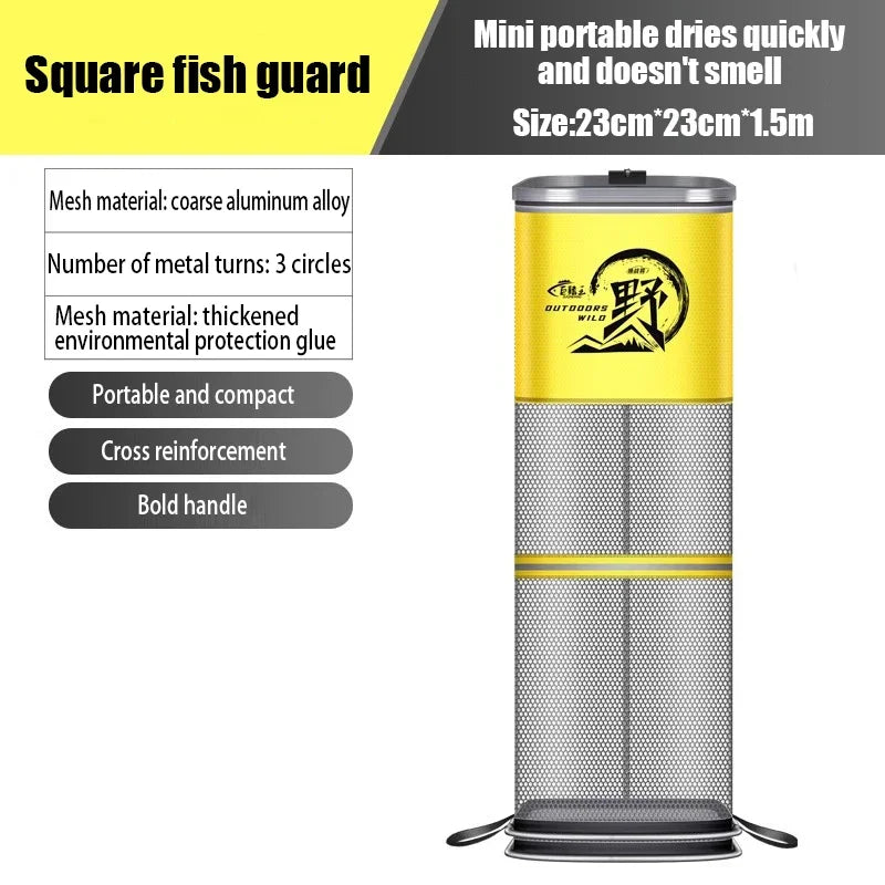 Collapsible Large Capacity Fishing Net β 150/200/250/300cm Portable Nylon Bait Storage Cage for Outdoor Fishing