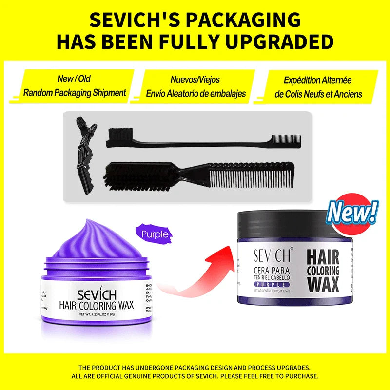 Temporary Hair Color Wax Kit – Washable Instant Hair Dye Cream for Men, Women & Kids, Party Cosplay, Blue, Purple, Red, Green