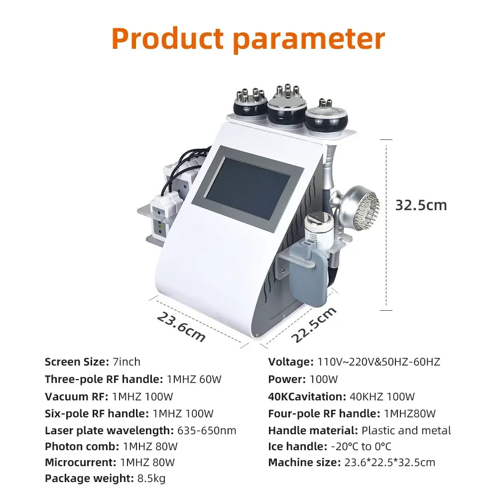 Missheart 9-in-1 40K Ultrasonic Cavitation Massager – Weight Loss, Lifting & Firming Device (US/EU Fast Shipping)