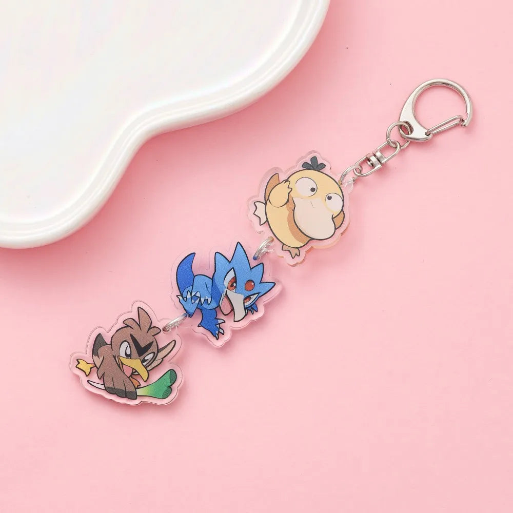Anime Acrylic Keychain – Cute Cartoon Car Bag Pendant, Creative Gift for Friends & Fans, Fun Keyring Charm