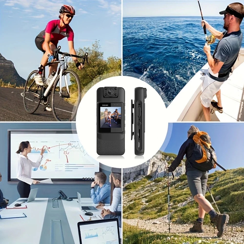 4K Infrared Night Vision Clip-On Body Camera – Mini WiFi HD Wearable Recorder for Outdoor & Law Enforcement Use