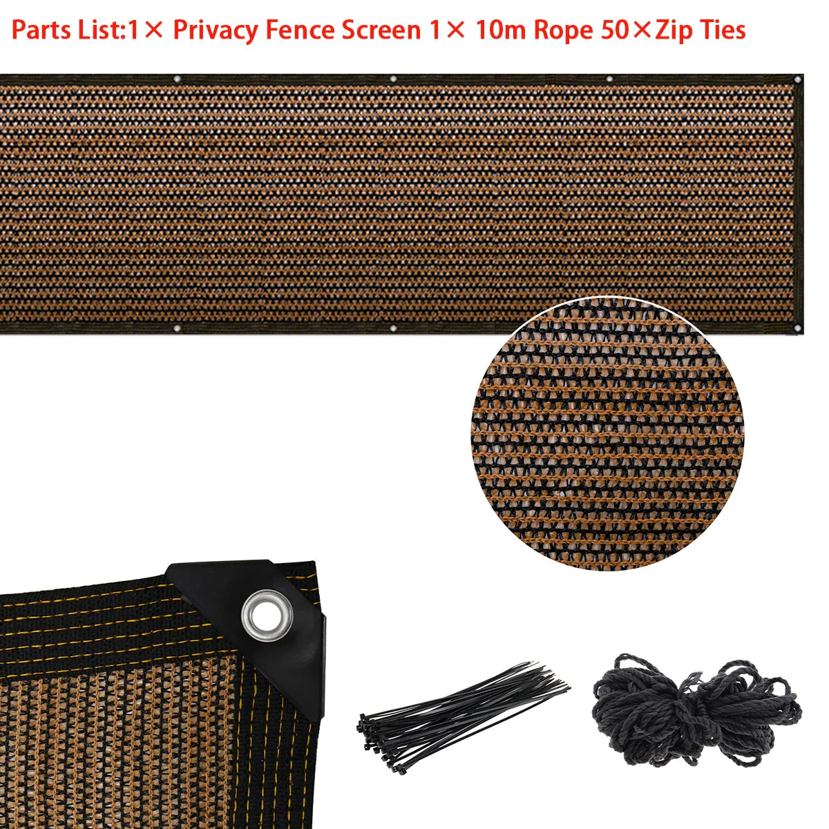 Balcony Privacy Fence Netting – 1×3m / 1×6m Sun Shade Mesh Screen Cover for Garden, Courtyard & Outdoor Fence Protection (1–2 PCS)