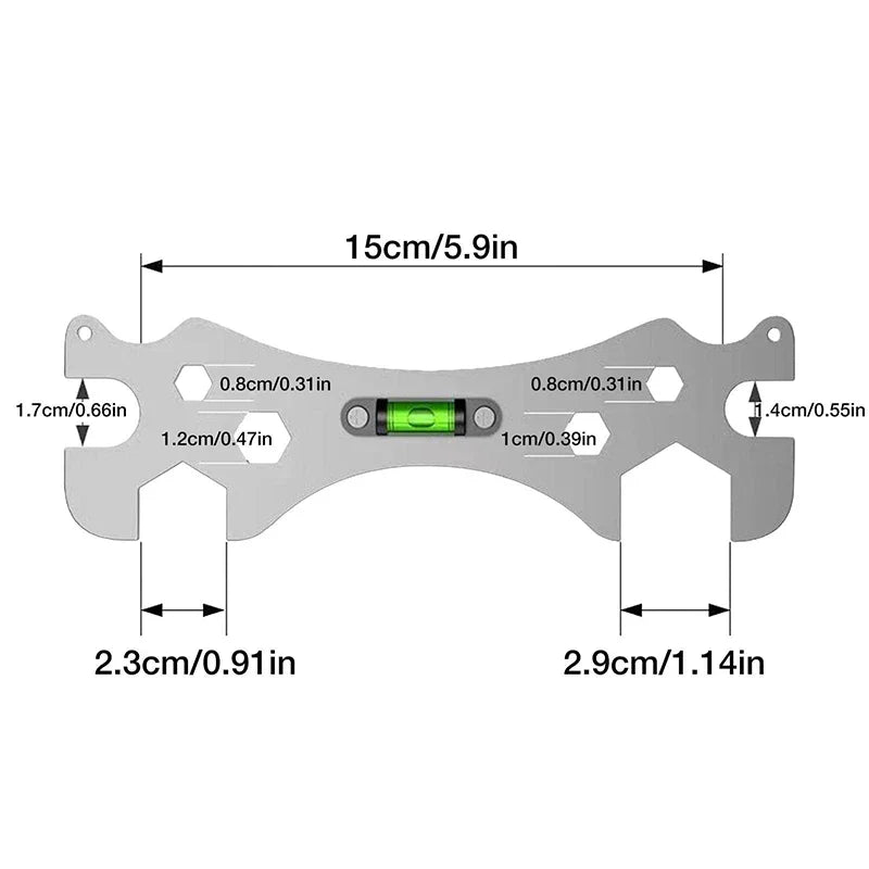 Multifunctional Bend Angle Leveling Wrench - Shower Faucet Universal Repair Tool for Bathroom Installation & Maintenance