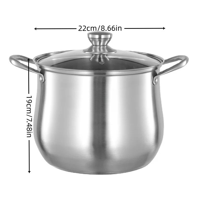 Large Stainless Steel Stock Pot – Durable Kitchen Pot for Soups, Stews & More