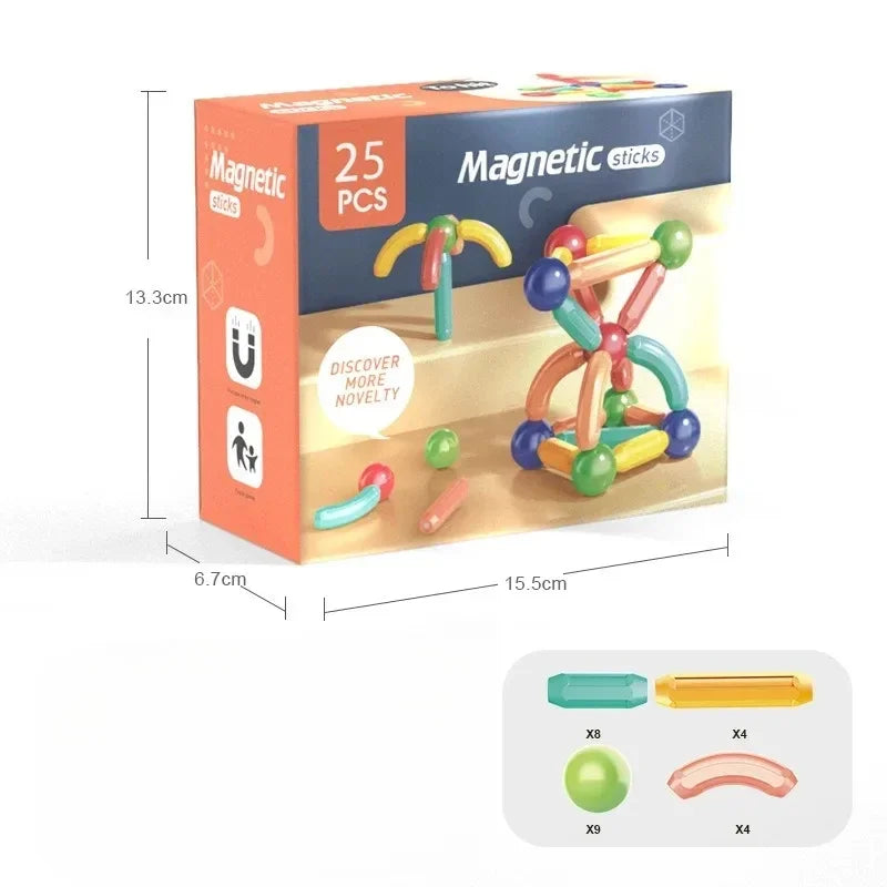 Magnetic Building Blocks Cube Set - Creative STEM Puzzle Toy for Early Learning & Brain Development