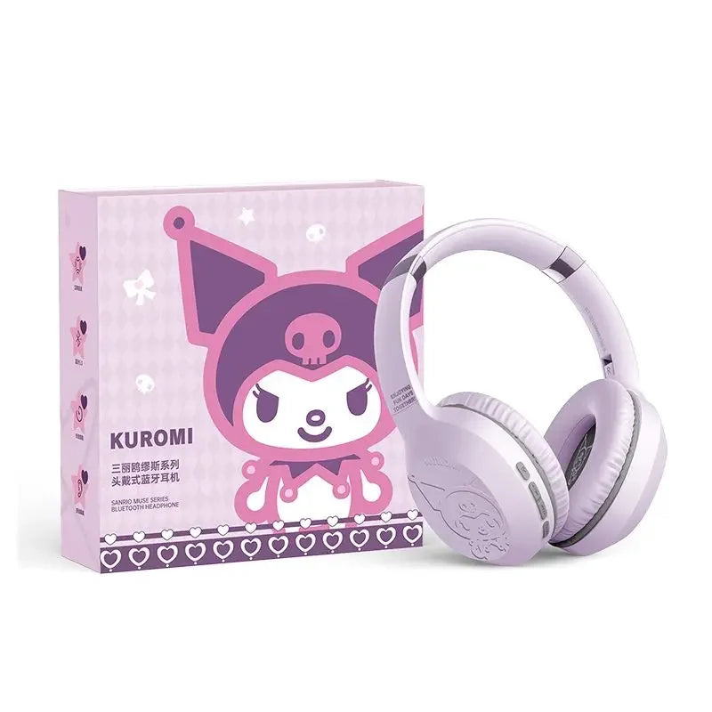 Hello Kitty & Kuromi Wireless Bluetooth Headset — Kawaii Cartoon Character Student Headphones, New Style
