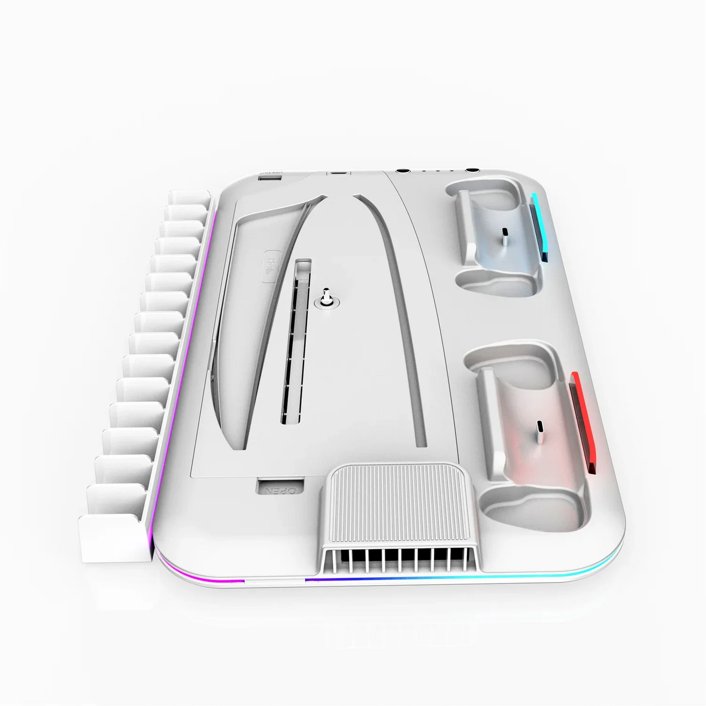 RGB Turbo Cooling & Charging Station for PS5 — 3-Level Fan with Controller & Headset Holder | Digital & Disc Edition