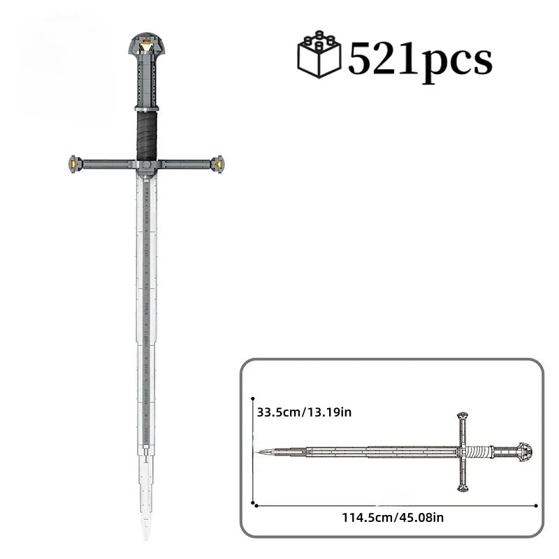 Samurai Sword Building Block Model – Creative Lord of the Rings Toy Kit, Perfect Christmas Gift for Boys