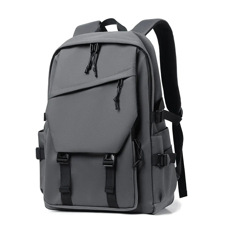 15 Inch Polyester Waterproof Men’s Backpack – Simple, Fashionable Student & Couple Computer Bag