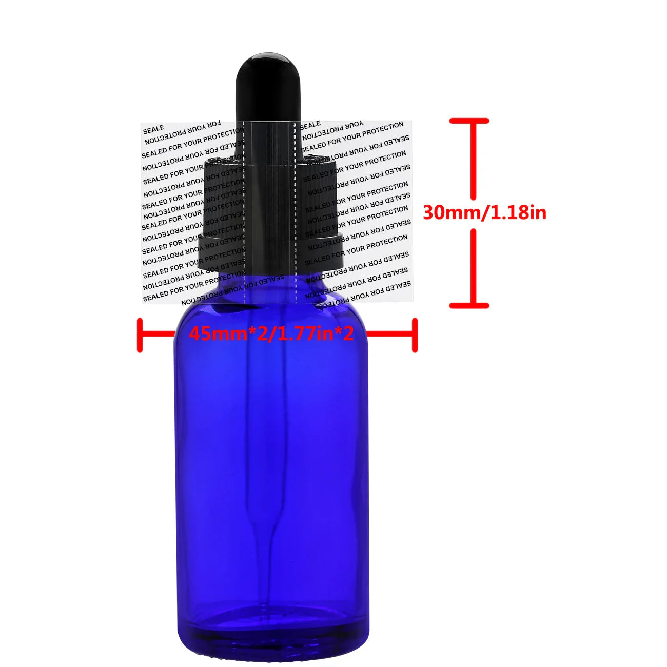 500PCS Shrink Bands 45x30mm – Printed & Clear Perforated Heat Shrink Wrap for Bottle Caps, Fits 3/4" to 1" Diameter