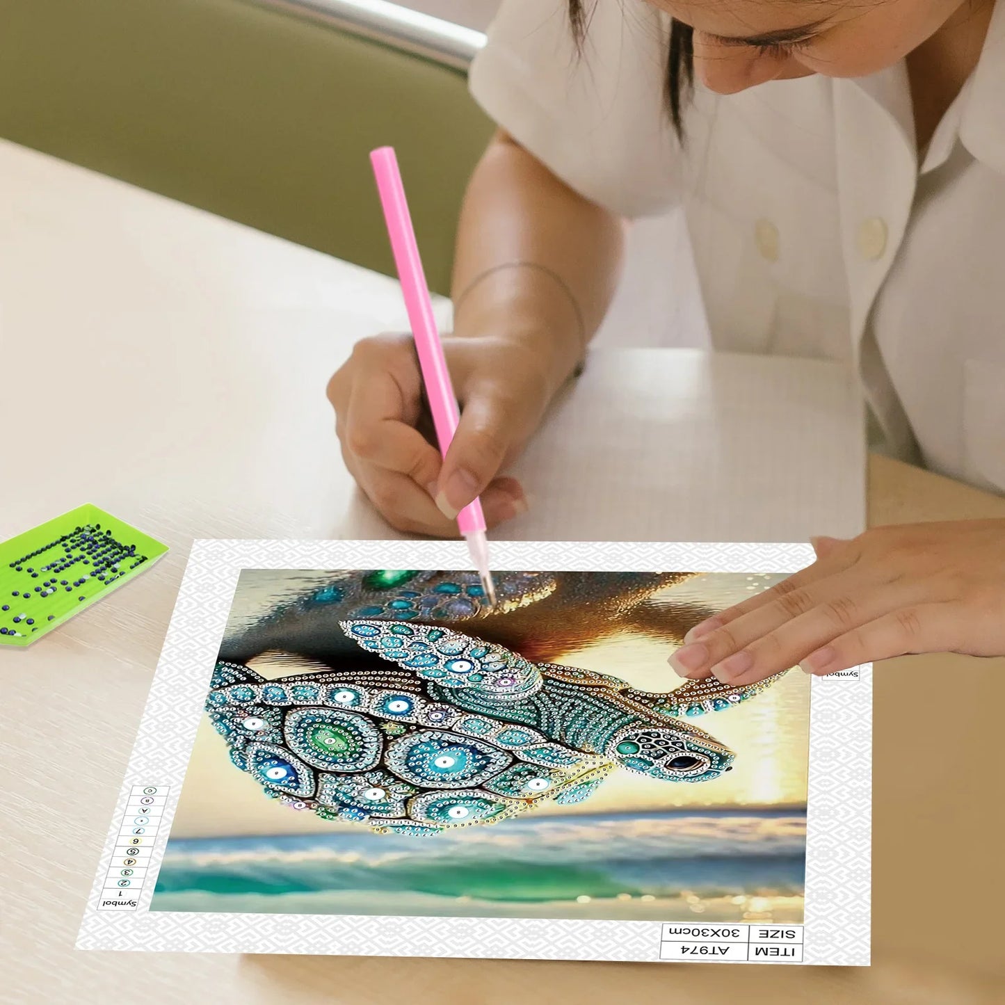 Turtle Diamond Art Kit - Special Shape Gemstone Painting Craft for Beginners Adults Home Wall Decor Gift