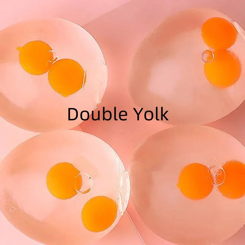 Yolk Balls Splat Squishy Toy – Clear Egg Yolk Stress Relief Fun for Kids & Adults