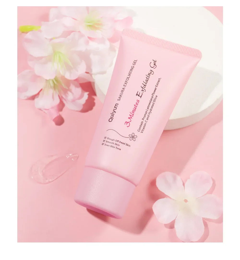 Sakura Exfoliating Peeling Gel — Moisturizing Nourishing Facial Scrub Cream for Skin Care, 30g/50g