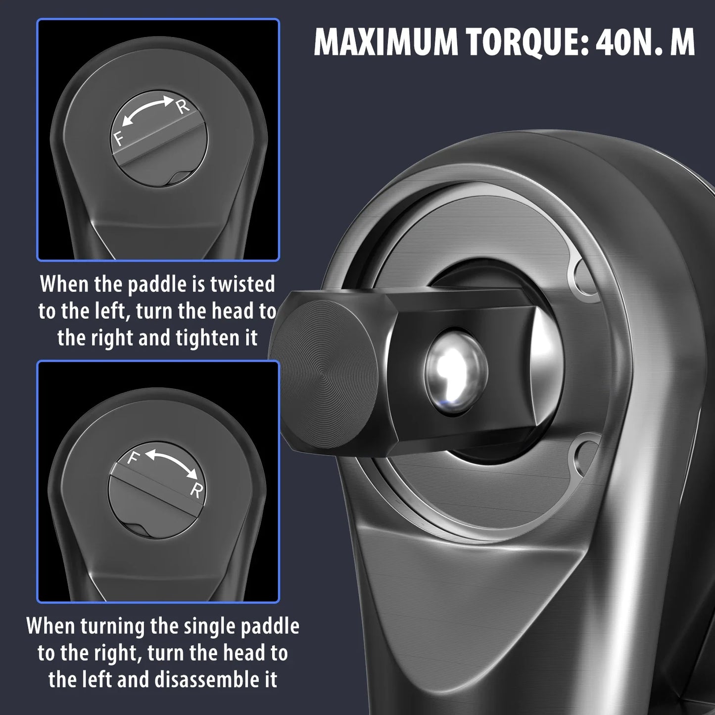 Electric Cordless 3/8" Right Angle Ratchet Wrench — 90° Power Ratchet with LED Light, +7PCS Sockets & 2 Batteries