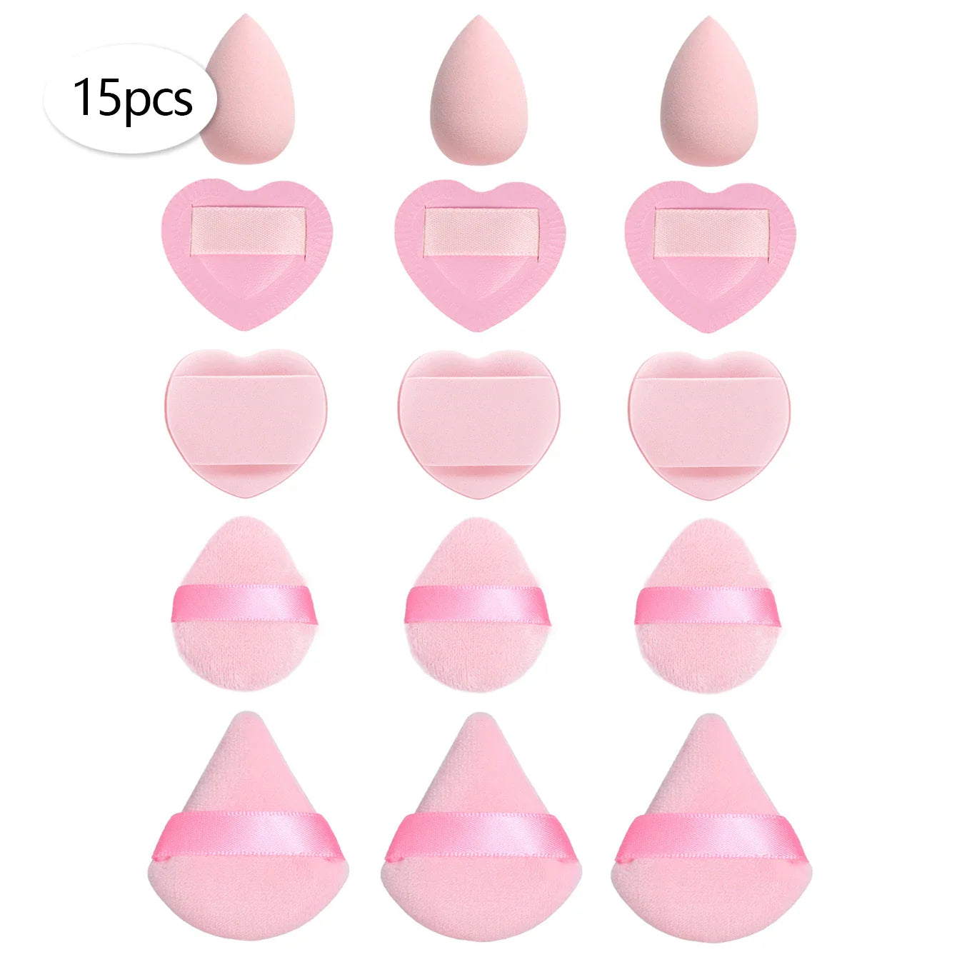 15/30/60 Mini Makeup Sponges – Beauty Powder Puff for Concealer, Liquid Foundation & Face Cosmetics