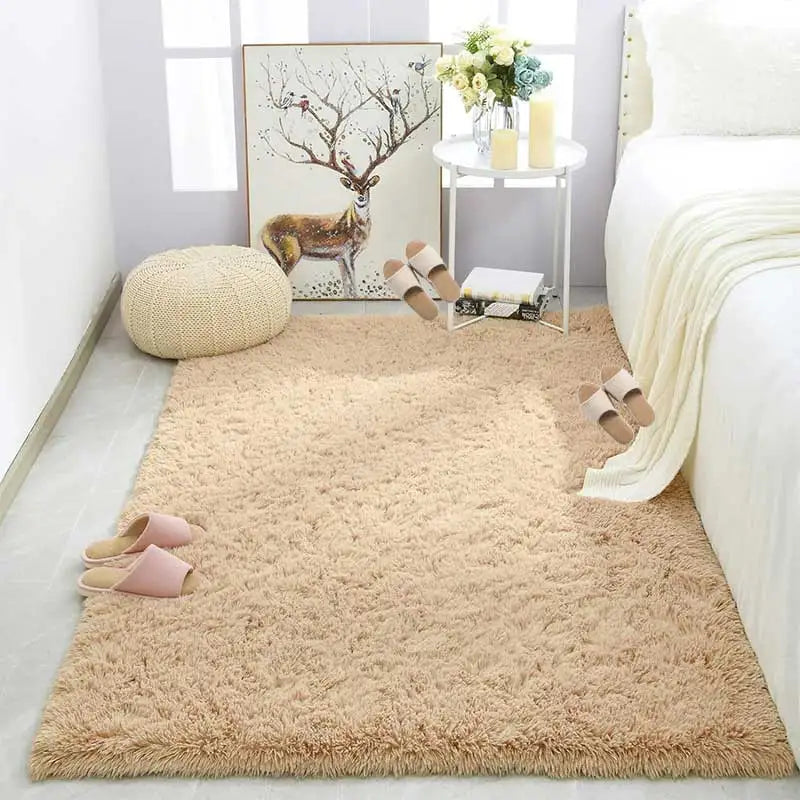 Plush Fluffy Area Rug – Soft Modern Carpet for Living Room, Sofa, Kids Bedroom, Playroom, Perfect Christmas Gift