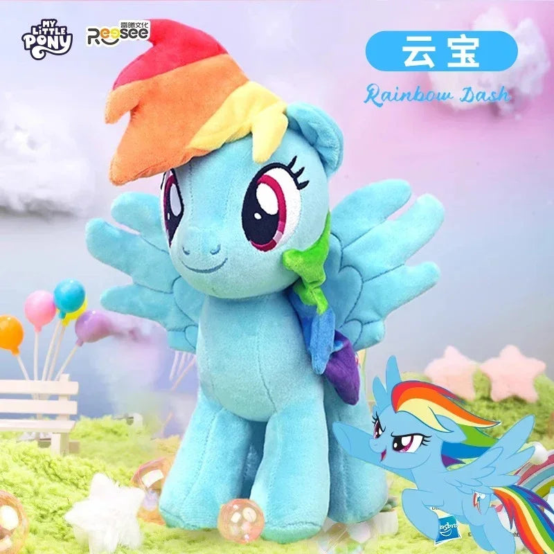 My Little Pony Plush Toys – Twilight Sparkle, Pinkie Pie, Rarity, Fluttershy, Applejack & Rainbow Dash Stuffed Dolls, Kids Xmas Gift