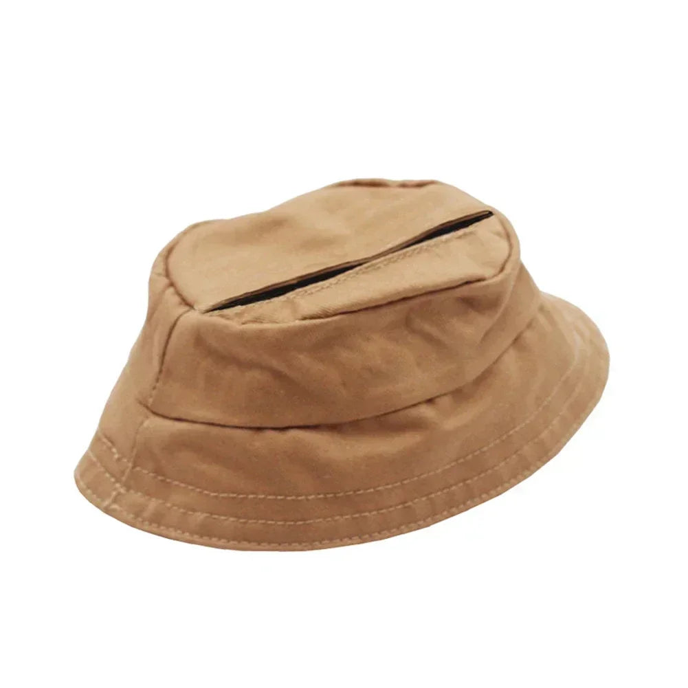 Solid Color Fisherman Hat for 17cm Labubu Doll – Cotton Doll Accessories (Hat Only, No Doll Included) | Cute Collectible Outfit Accessory