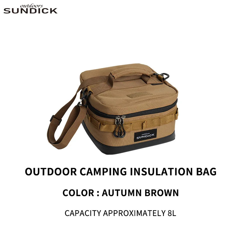 Camping Insulated Bowl & Cup Storage Bag – Outdoor Portable Lunch Bag, Available in Black, Brown, Army Green, and Camo