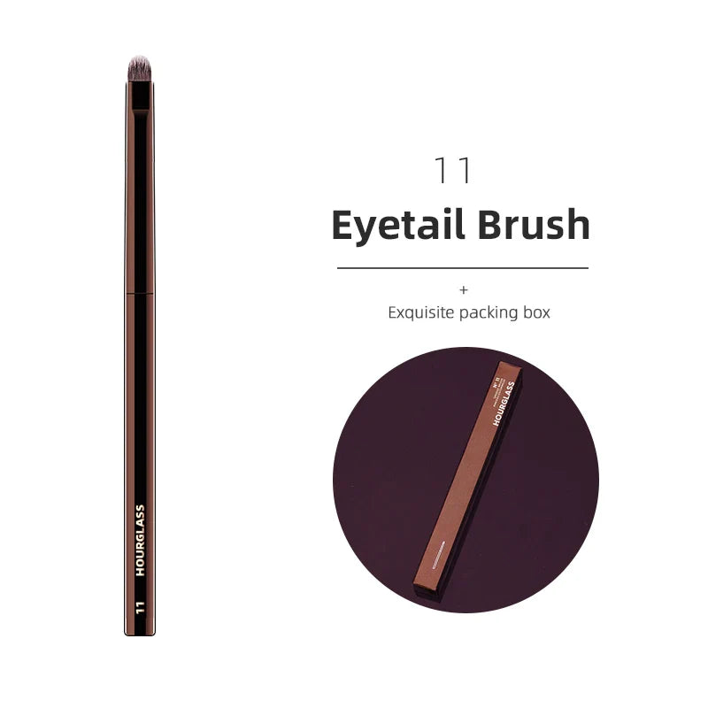 Hourglass Retractable Makeup Brush Set – Professional Eyeshadow, Foundation, Concealer, Powder, Bronzer, Blusher & Eyeliner Brushes