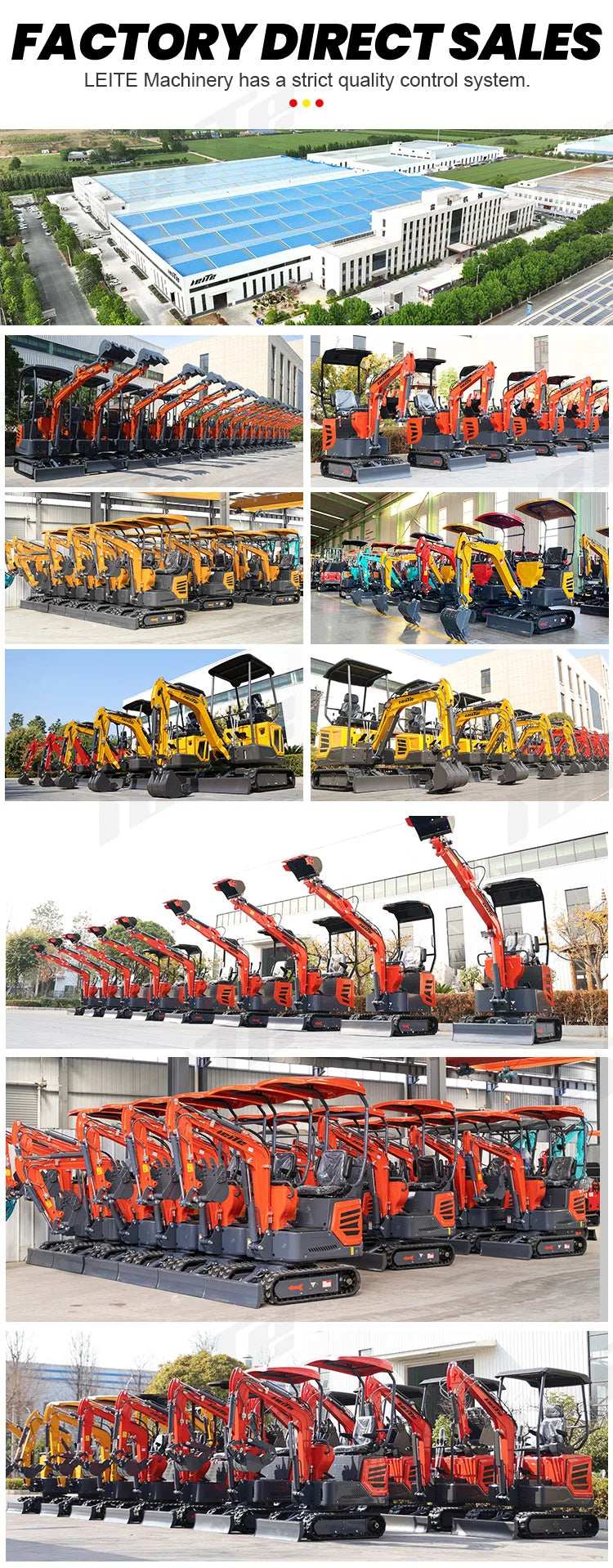 Mini Excavator 1–3 Ton — Kubota Engine, EPA Compliant Small Farm Digger, Compact Construction Machine