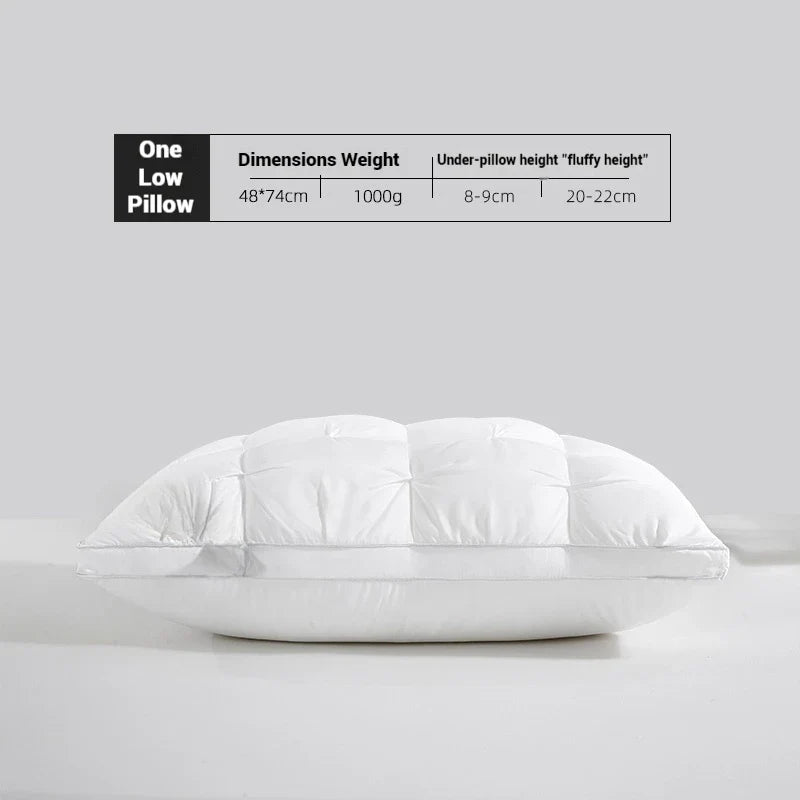 Comfortable Sleeping Pillow – 5-Star Hotel Quality, Soft Three-Dimensional Bilateral Washed Solid Color Pillow