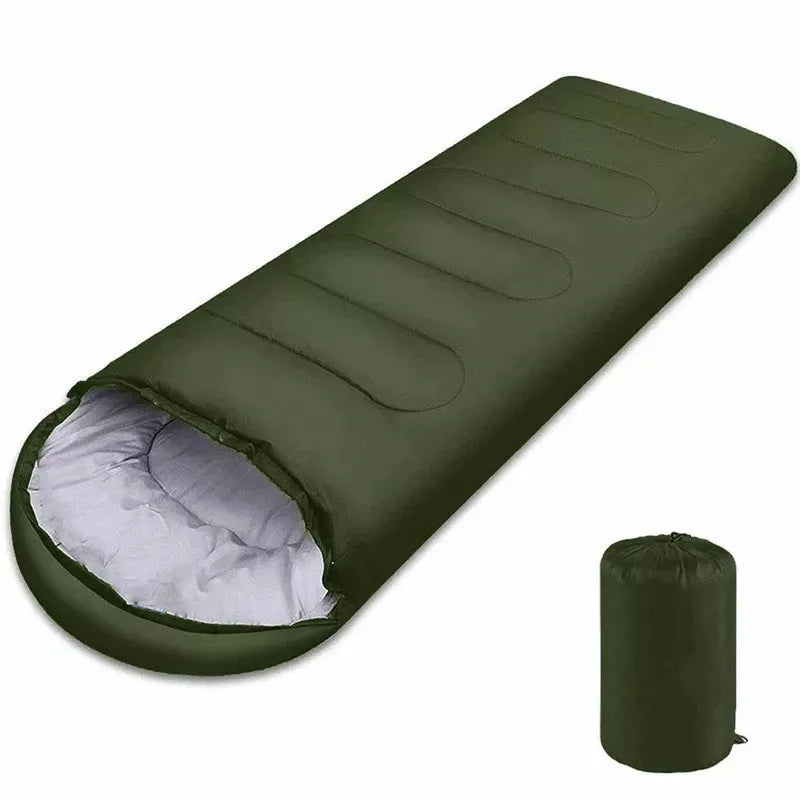 Lightweight 4-Season Camping Sleeping Bag – Warm Envelope & Mummy Style for Backpacking, Outdoor, and Winter Use