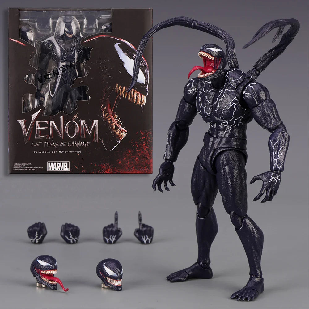 Venom Amazing Yamaguchi Action Figure — Joint Movable Face-Change Collectible Model Toy for Kids Gift