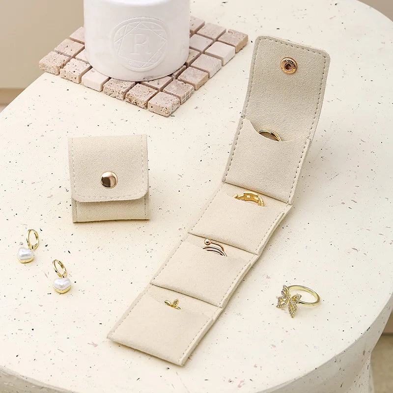 Fashion Velvet Jewelry Display & Storage Bag – Foldable Organizer for Rings, Necklaces & Earrings Travel Packing Case