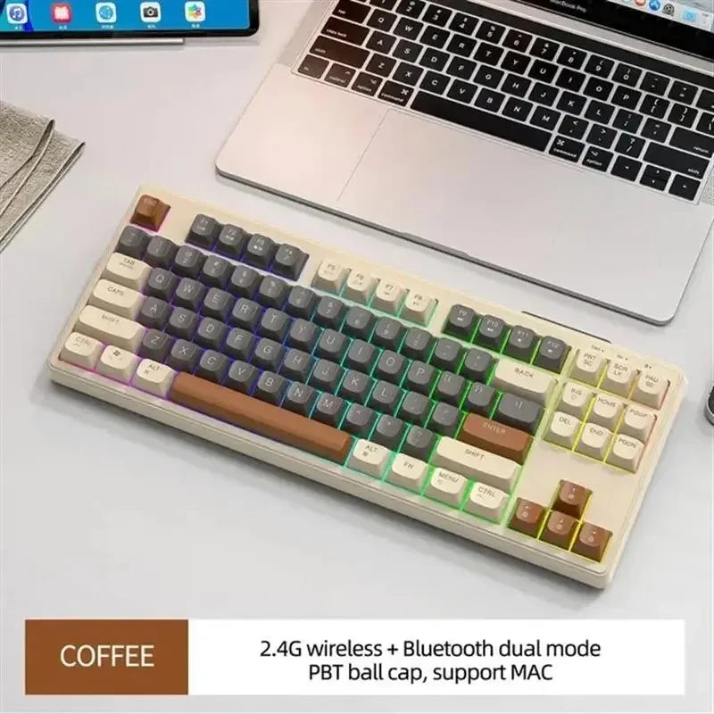 M87 Wireless 87-Key RGB Gaming Keyboard – Dual Mode Bluetooth with PBT Keycaps