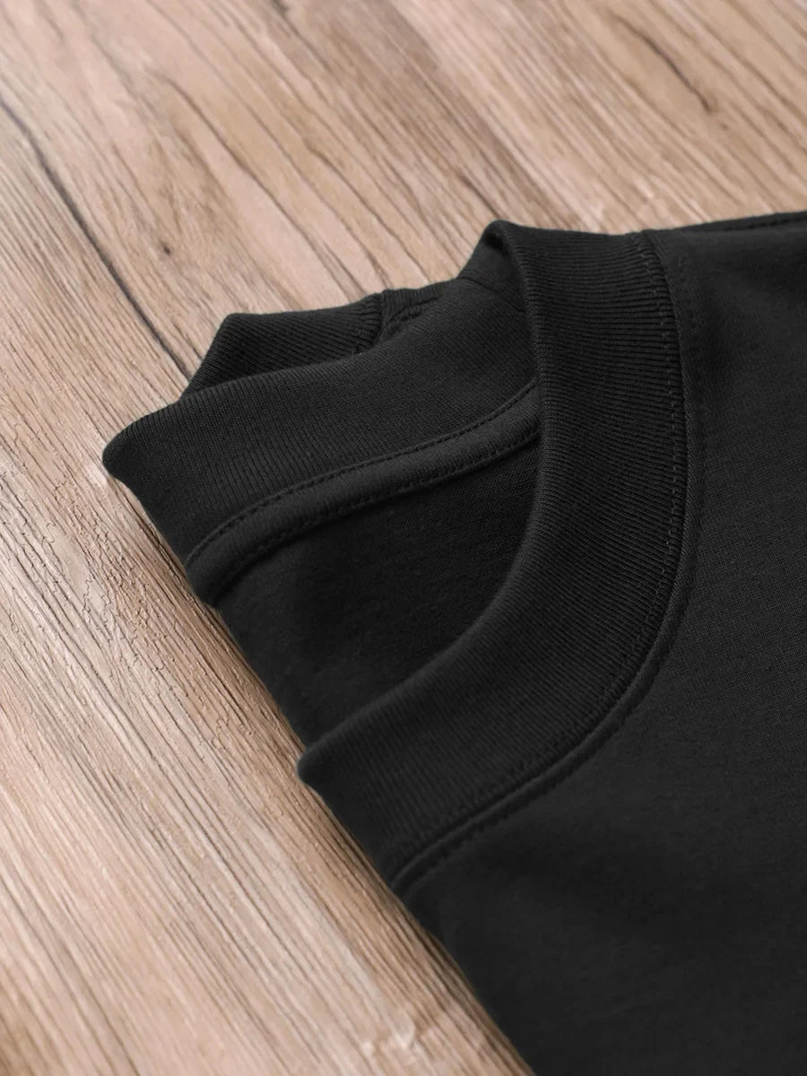 Heavy Cotton Oversized Men’s T-Shirt – 320g Solid Color Drop Shoulder Short Sleeve