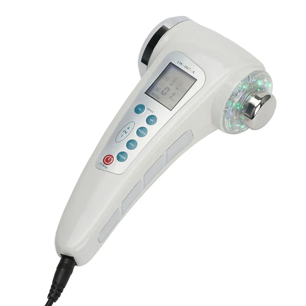 Double-Headed Cavitation Ultrasonic Face & Body Slimming Massager – 7-Color LED Photon Therapy for Skin Care, Anti-Wrinkle & Lifting