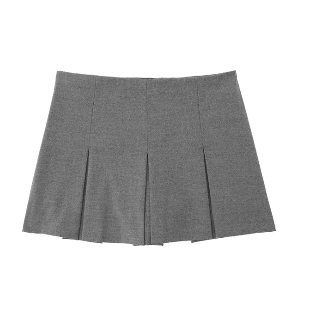 MUJER 2025 Women’s High Waist Pleated Mini Skort Shorts — Summer Basic Casual Holiday Shorts