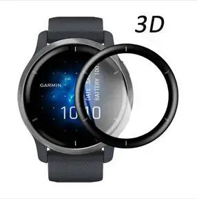 3D Curved Screen Protector Film β Clear TPU Full Cover for Garmin Venu 2 Plus, Venu 2S, Vivoactive 4/4S