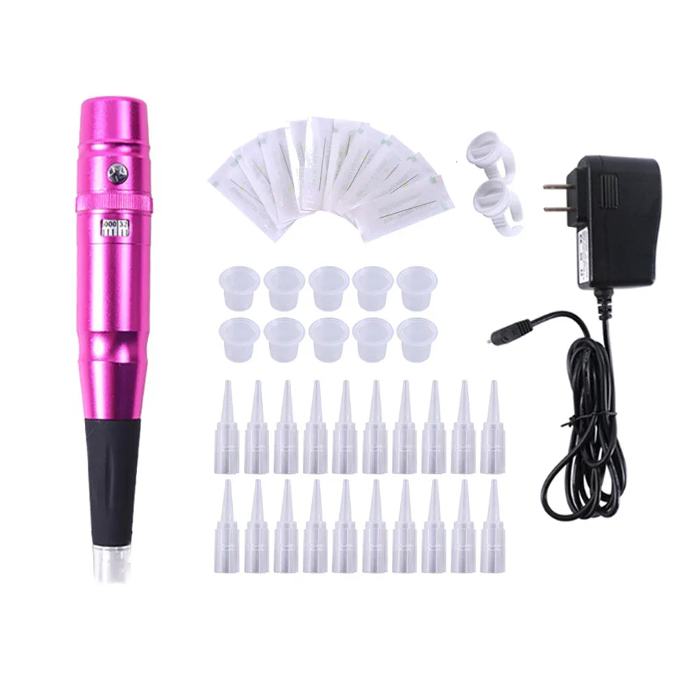 Permanent Makeup Rotary Tattoo Pen β Eyebrow & Lip Machine, Microblading & Piercing Gun PMU Kit