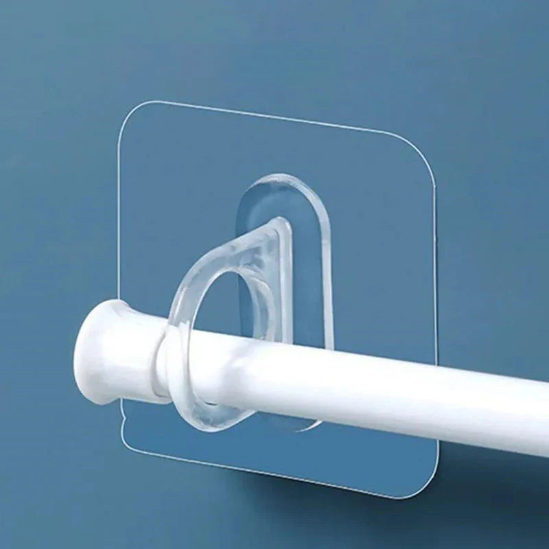 5/10PCS Transparent Ring Hooks – Perforation-Free Waterproof & Rust-Resistant Storage for Bathroom and Toilet Supplies