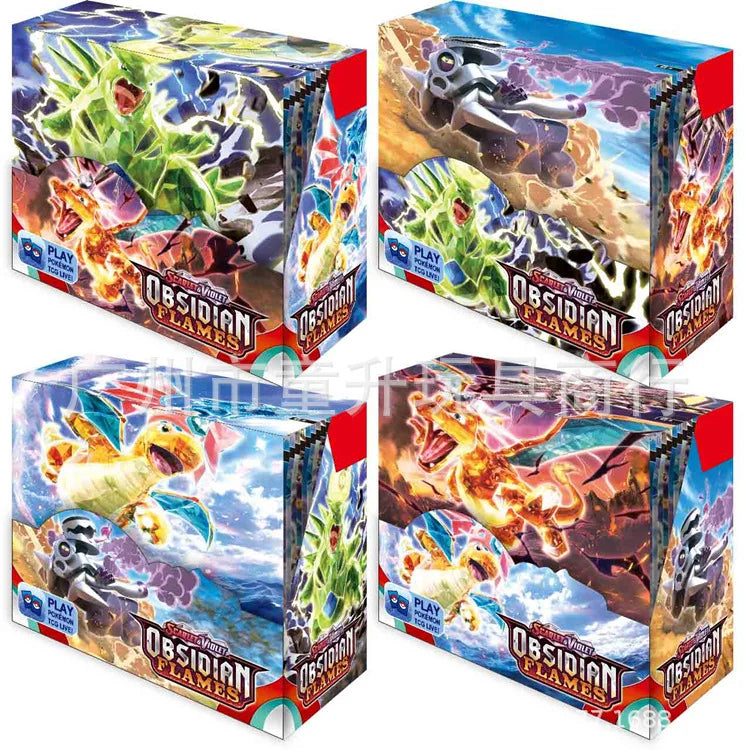 324/360 Pcs Pokemon Card Set – SCARLET and VIOLET 151, Obsidian Flames, PALDEAN FATES, Ultra Prism English Booster Cards for Battle and Collection