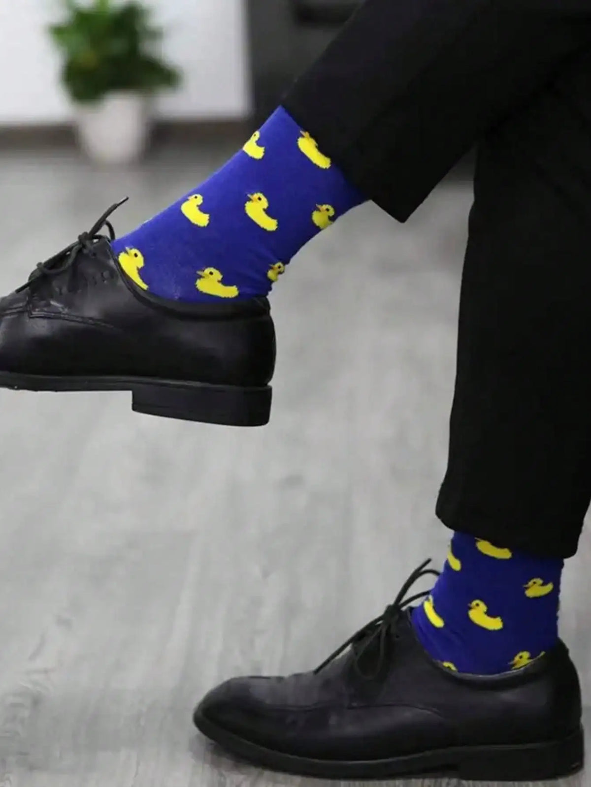 5 Pairs Men’s Cartoon Duck Boat Socks – Soft, Breathable & Comfortable Casual Daily Wear Socks Set