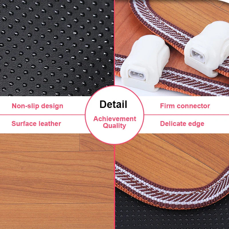 220V Electric Heating Foot Mat - Winter Warm Feet Heater Pad for Home and Office, Thermal Leather Household Floor Heater
