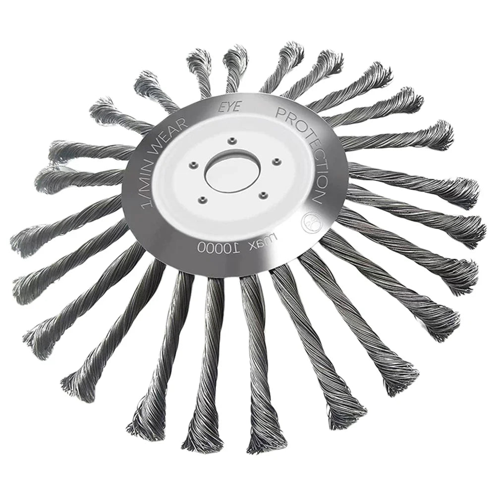Universal Steel Wire Weed Brush Cutter Head for Lawn Mower – 4/5/10 Inch Grass Trimmer Disc Garden Weeding Tool Attachment
