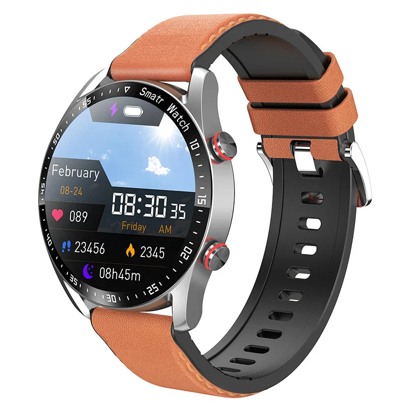 2024 New Bluetooth Call Smartwatch for Men – 360x360 HD Display, Heart Rate, ECG+PPG, Fitness Tracker for Huawei