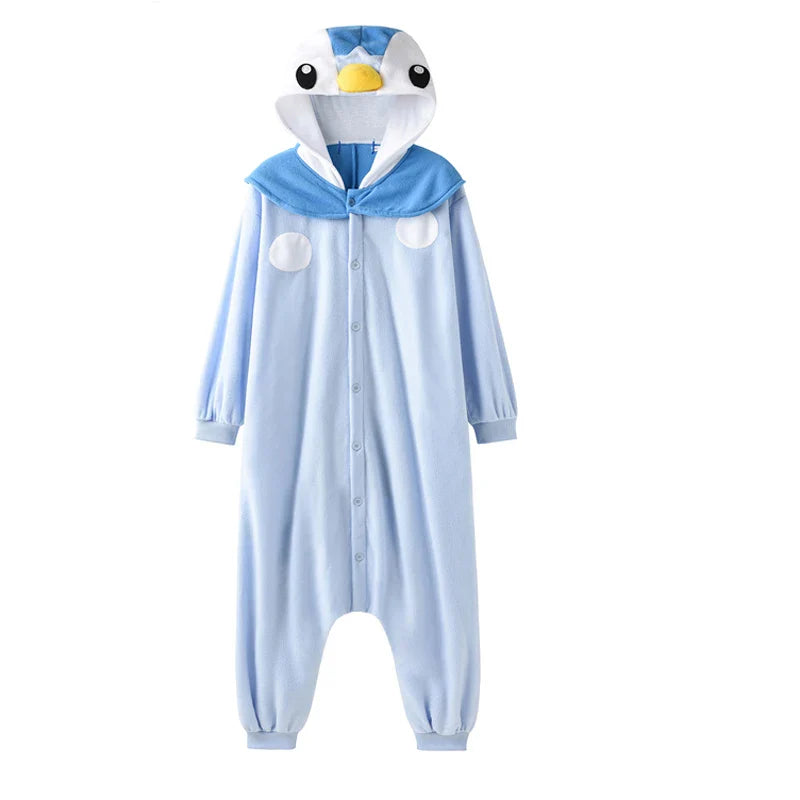 Women’s Kigurumi Onesie — Charizard, Gengar, Umbreon & Piplup Full-Body Pajama for Adults, Halloween Cosplay Costume
