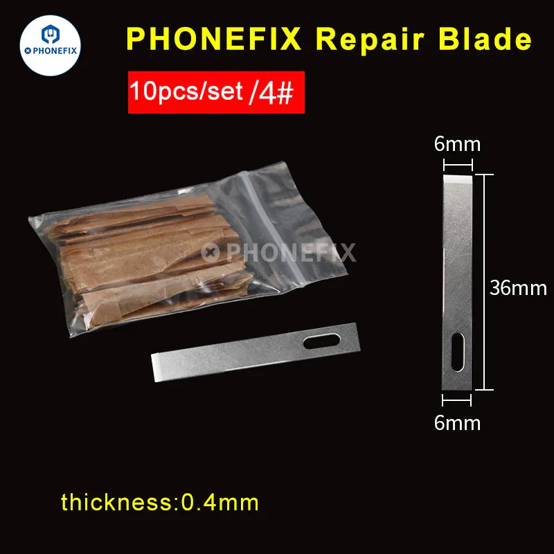 10pcs Precision Scalpel Knife Blades – #4A #11 #18 Non-Slip Metal Craft Replacement for Engraving, PCB Repair, DIY Tools