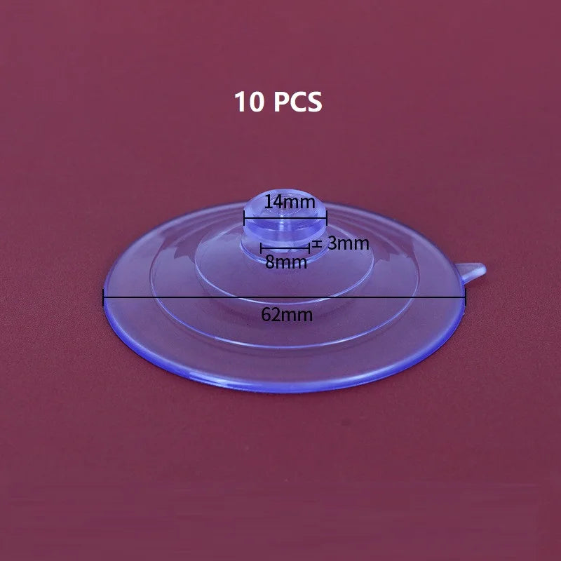 30/45/60mm Strong PVC Vacuum Suction Cups — Thickened Sucker Pads for Car, Glass & Bathroom Use