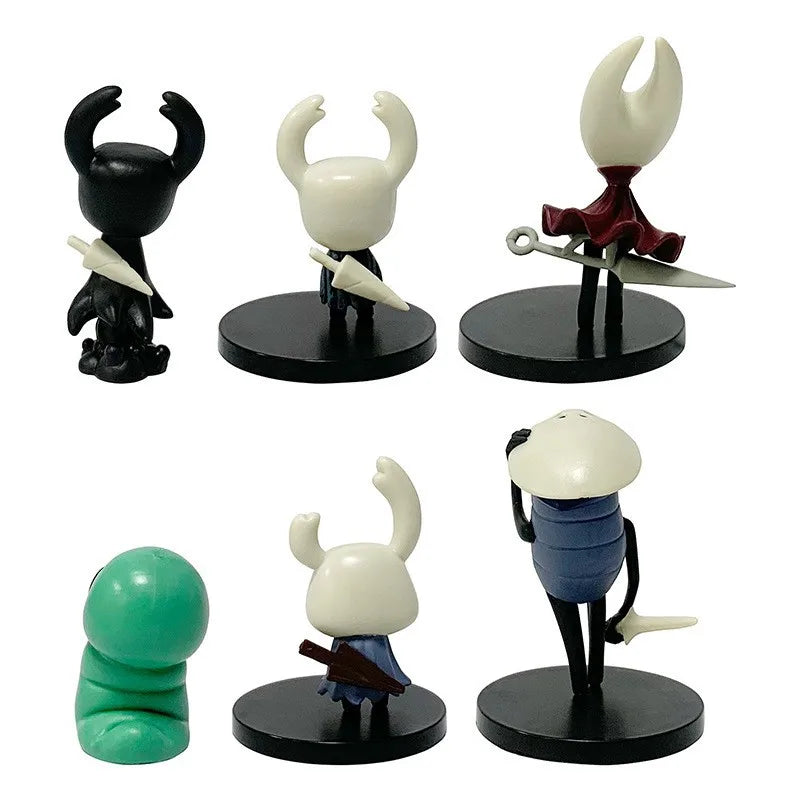 6pcs Hollow Knight Hornet Anime Action Figures – 4-11cm Collectible Toys Set