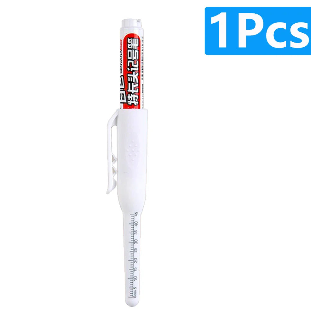 Carpenter Marker Pens — 45mm Long Nib Head, Hole Marker for Woodworking, 100-1PCS White/Black/Blue/Red Hand Tools
